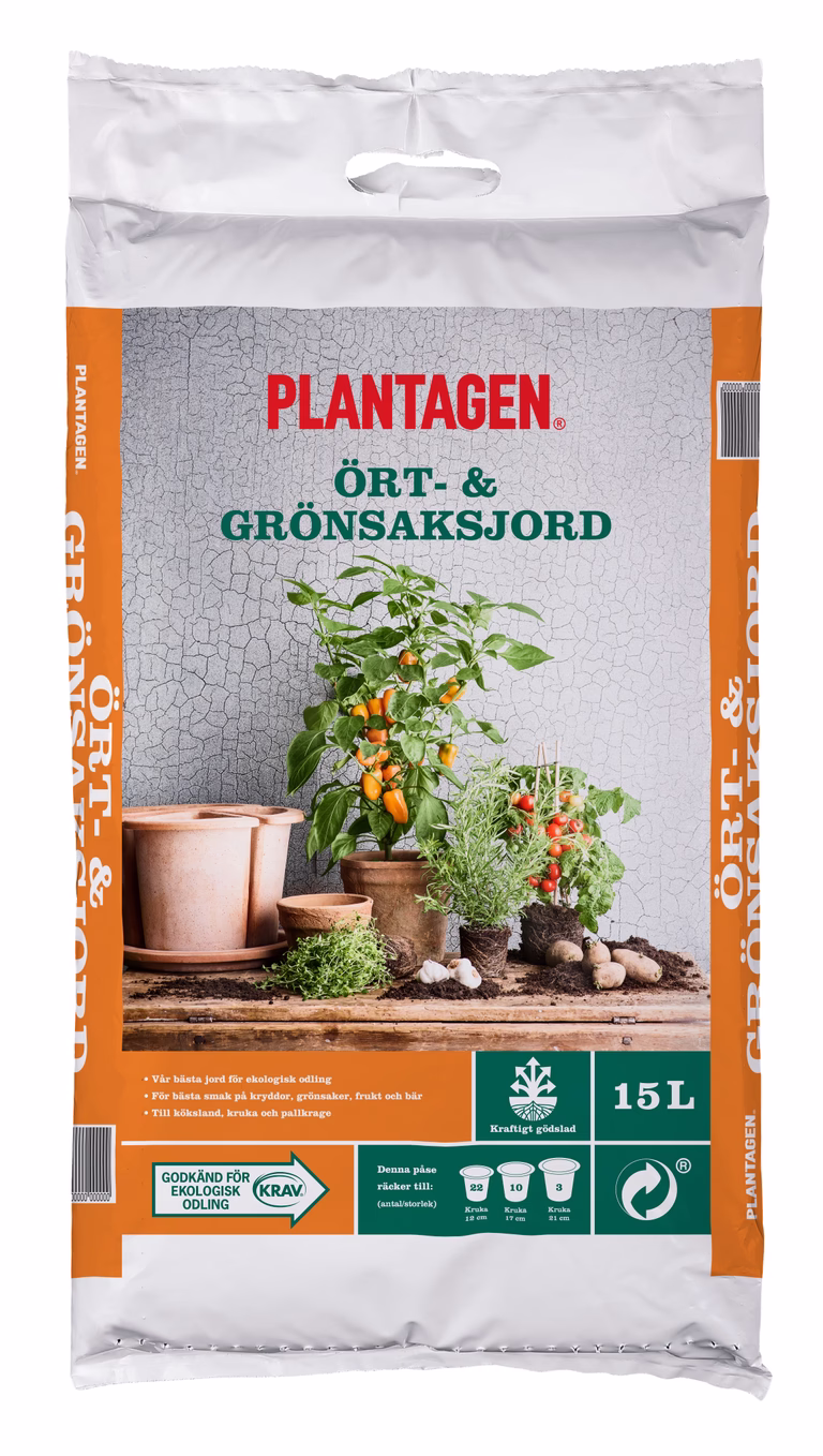Vegetable & herbs soil KRAV 15L SE