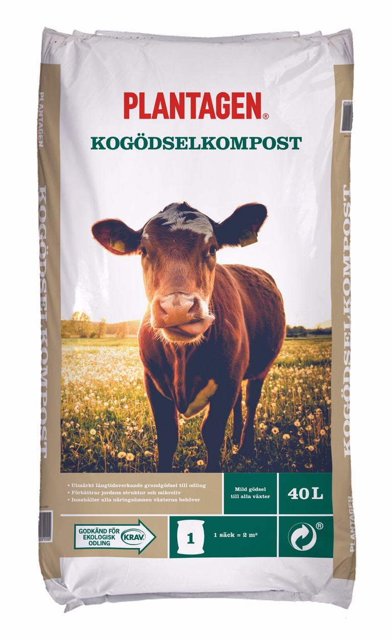 Cow manure compost KRAV 40L SE