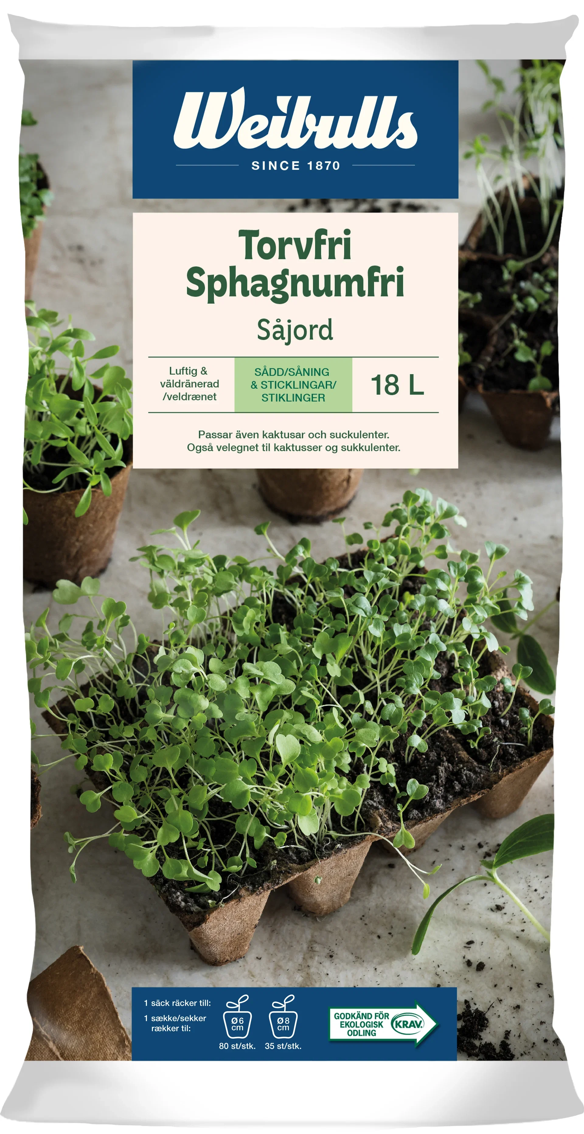 Peat free sowing soil 18L