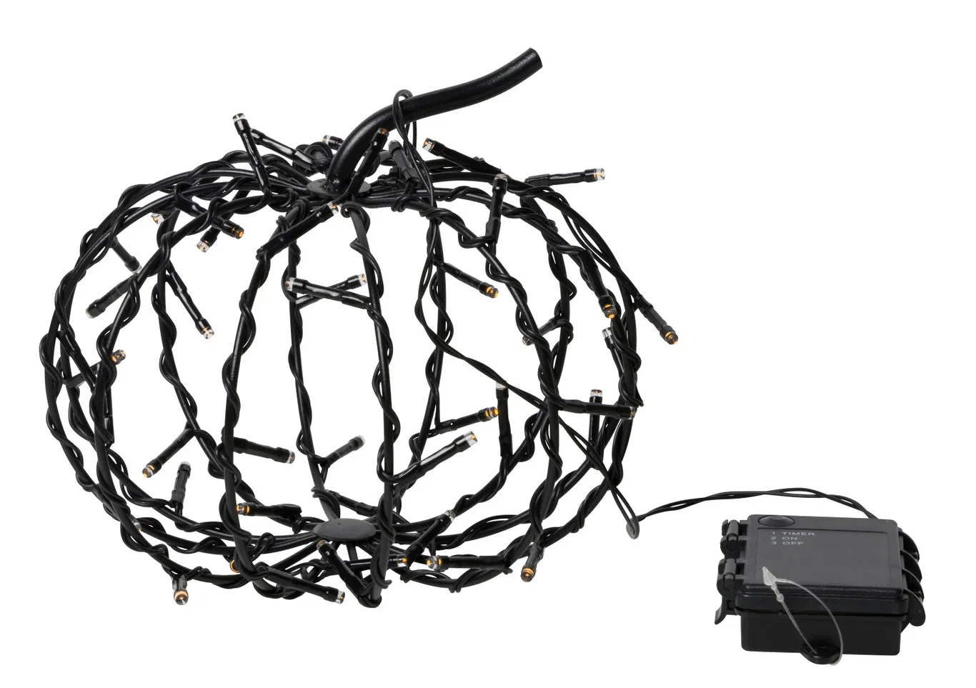 Halloweendekoration metallpumpa med LED-ljus