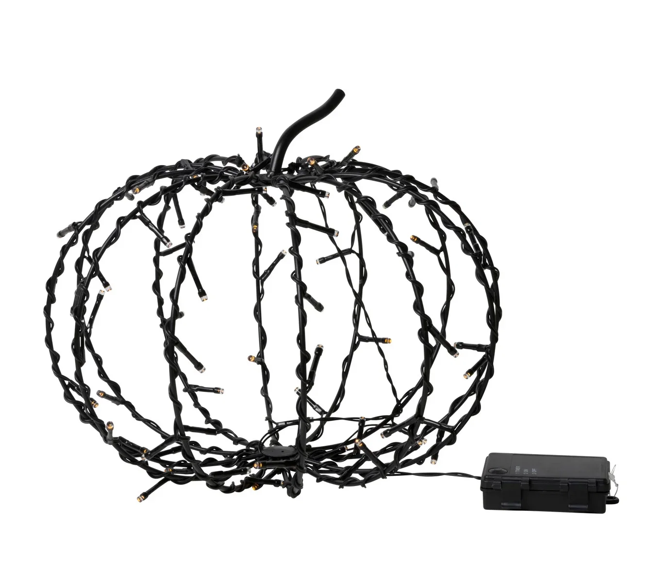 Halloweendekoration metallpumpa med LED-ljus