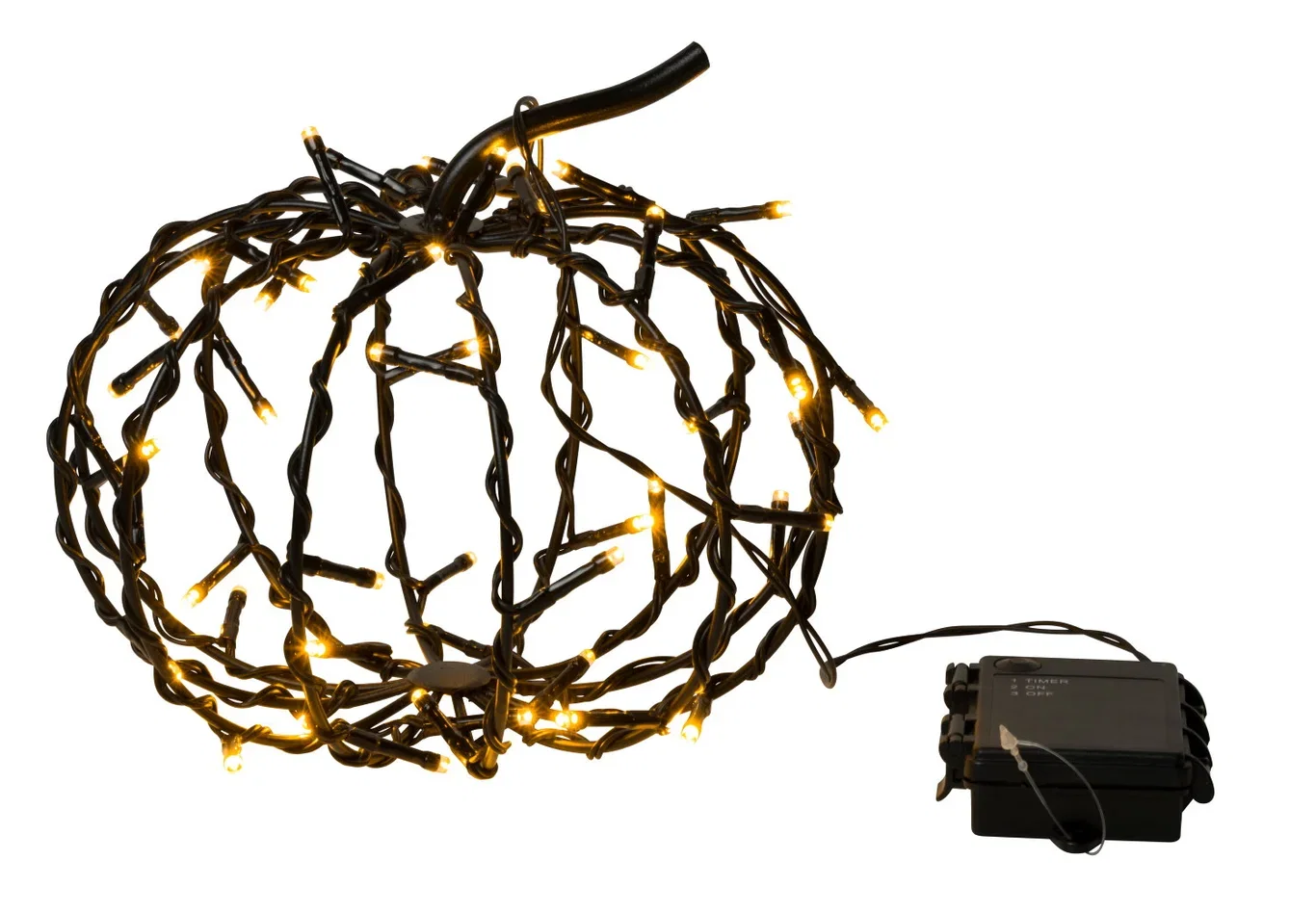 Halloweendekoration metallpumpa med LED-ljus