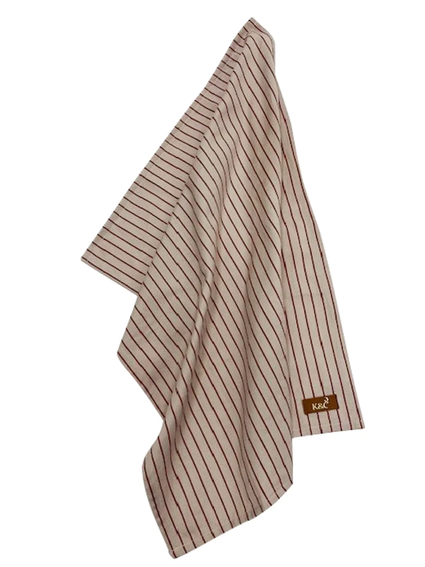 K&C Kitchen Towel Red and Beige