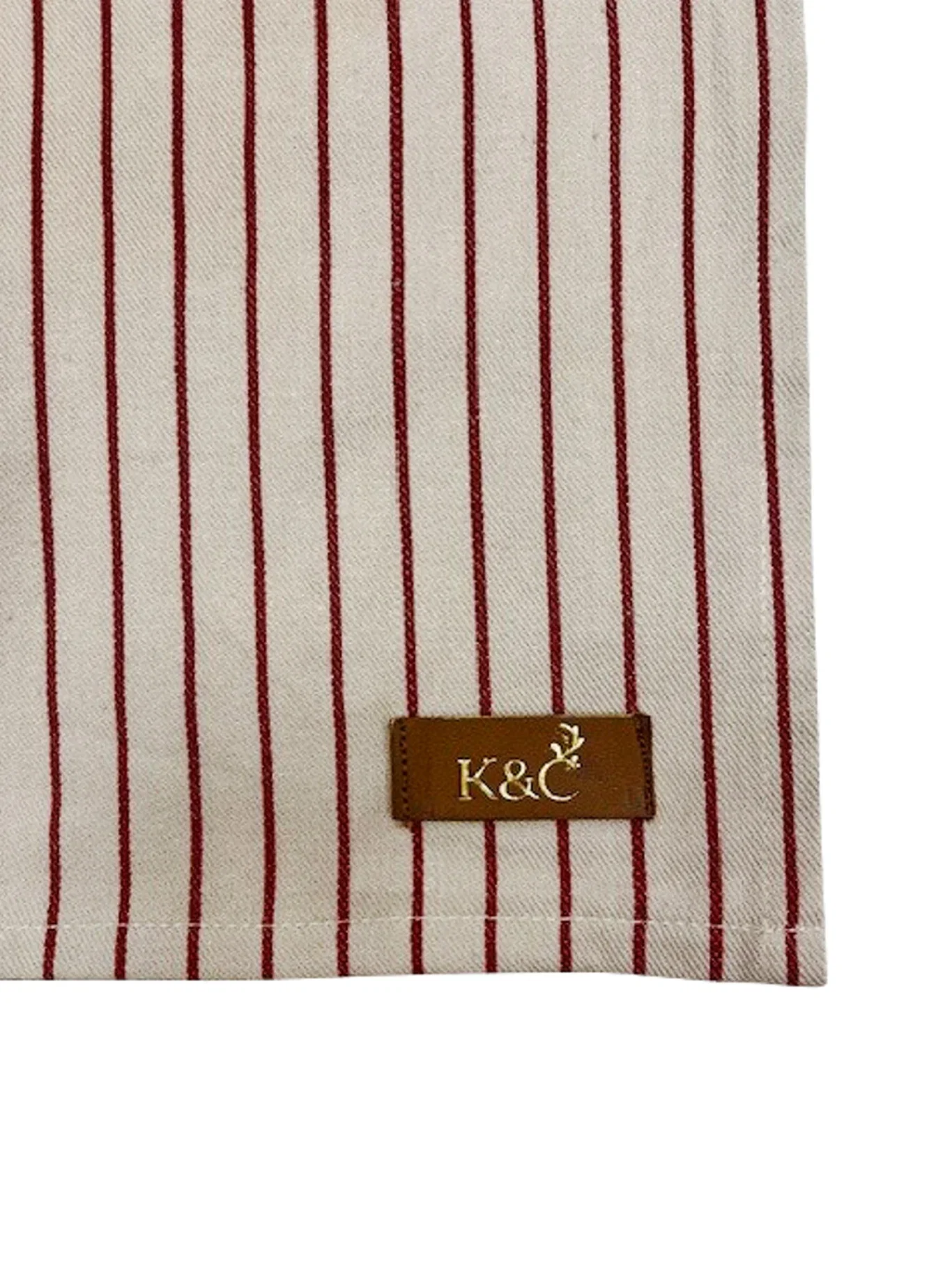K&C Kitchen Towel Red and Beige