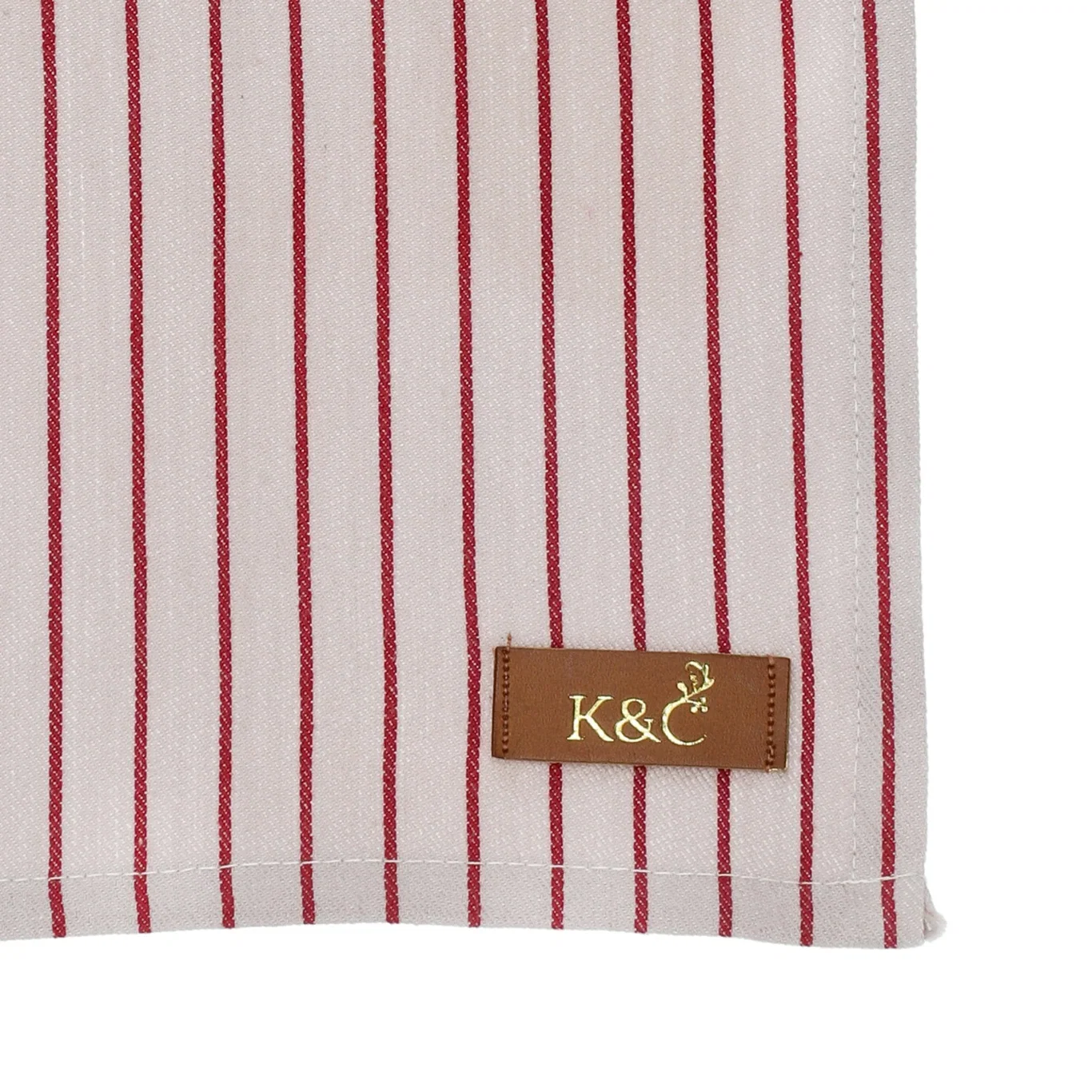 K&C Kitchen Towel Red and Beige