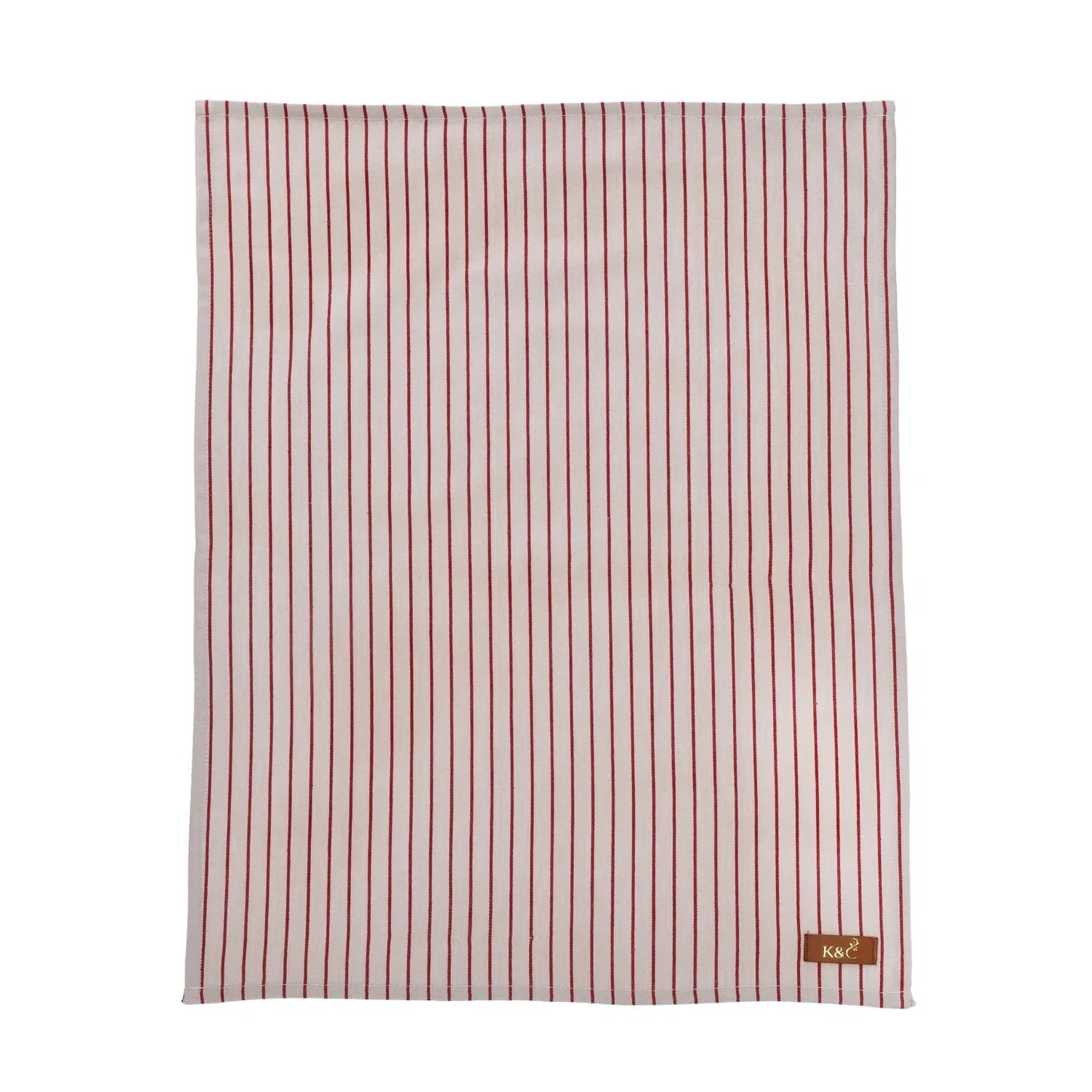 K&C Kitchen Towel Red and Beige