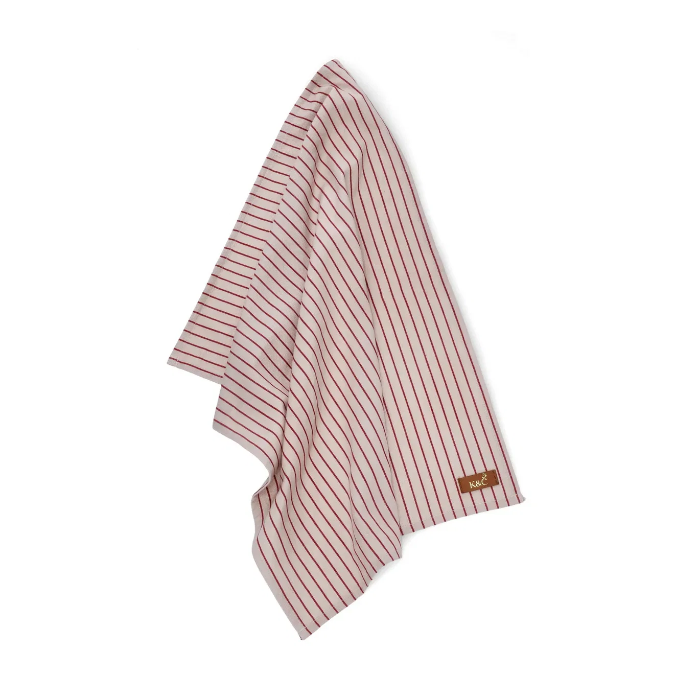 K&C Kitchen Towel Red and Beige