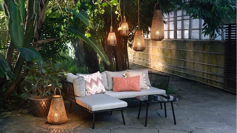 Decorate your outdoor space with garden furniture and plants