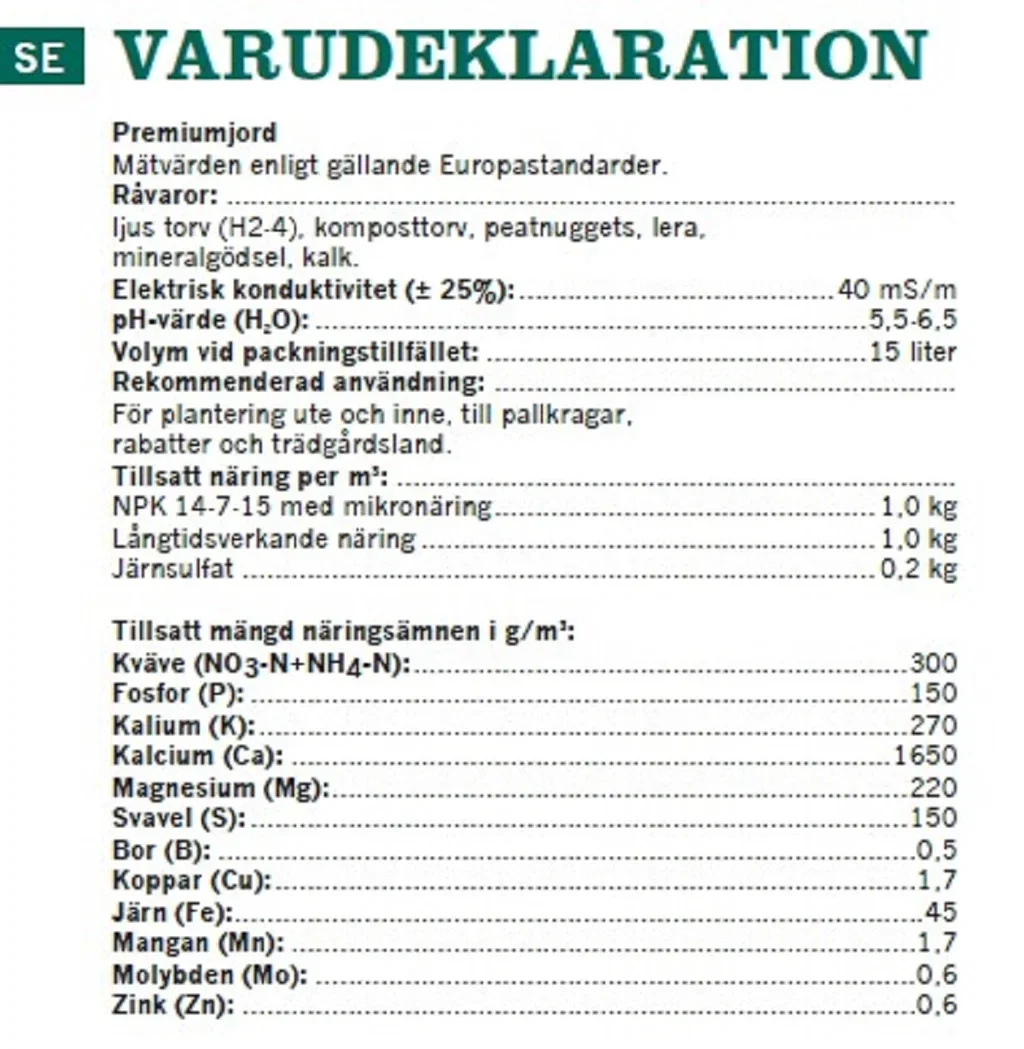 Premium Soil 15L SE