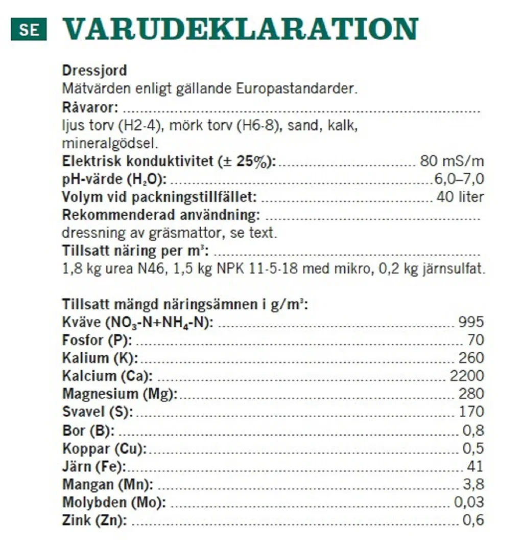 Top dressing 40L SE