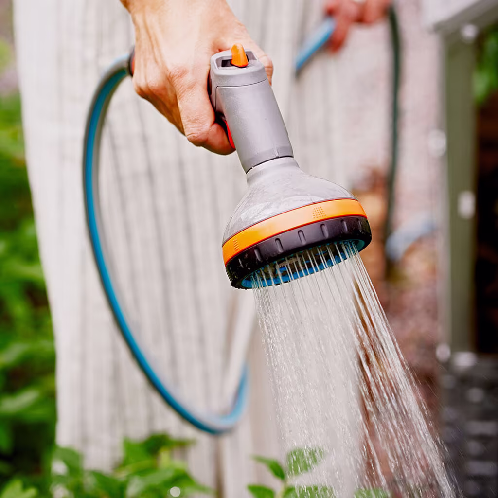 Vattna utomhusväxter under vår och sommar