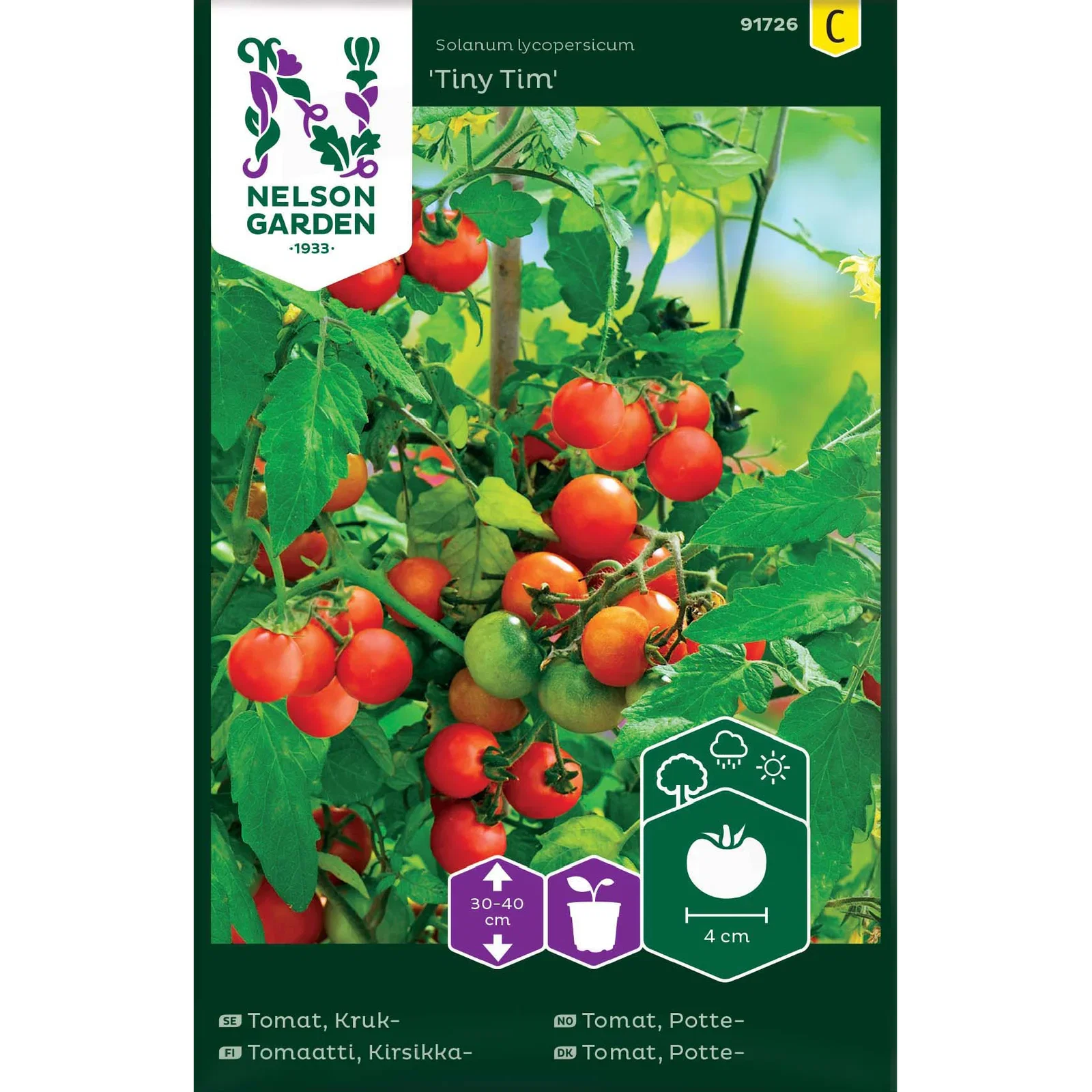 Körsbärstomat 'Tiny Tim'