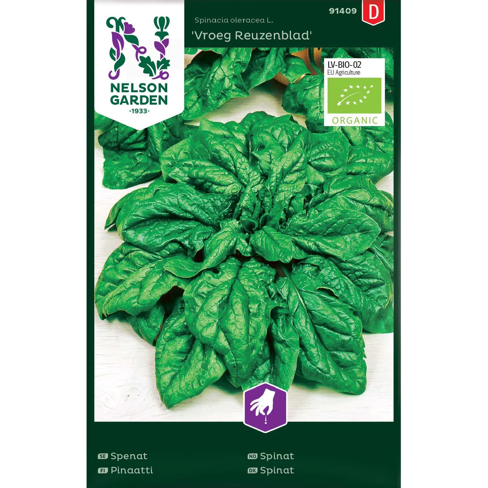 Spenat 'Vroeg Reuzenblad'