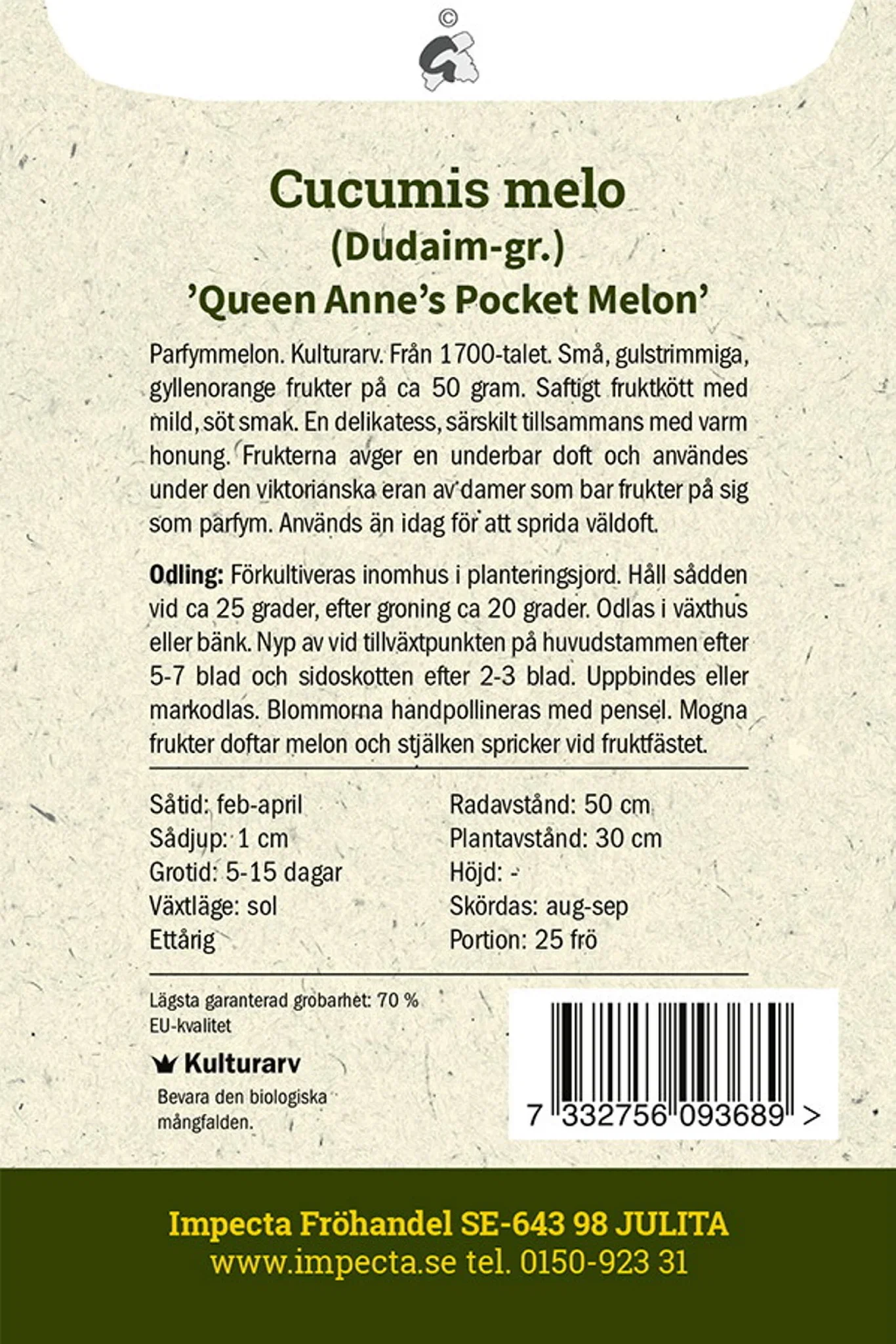 Mangomelon 'Queen Anne's Pocket Melon'