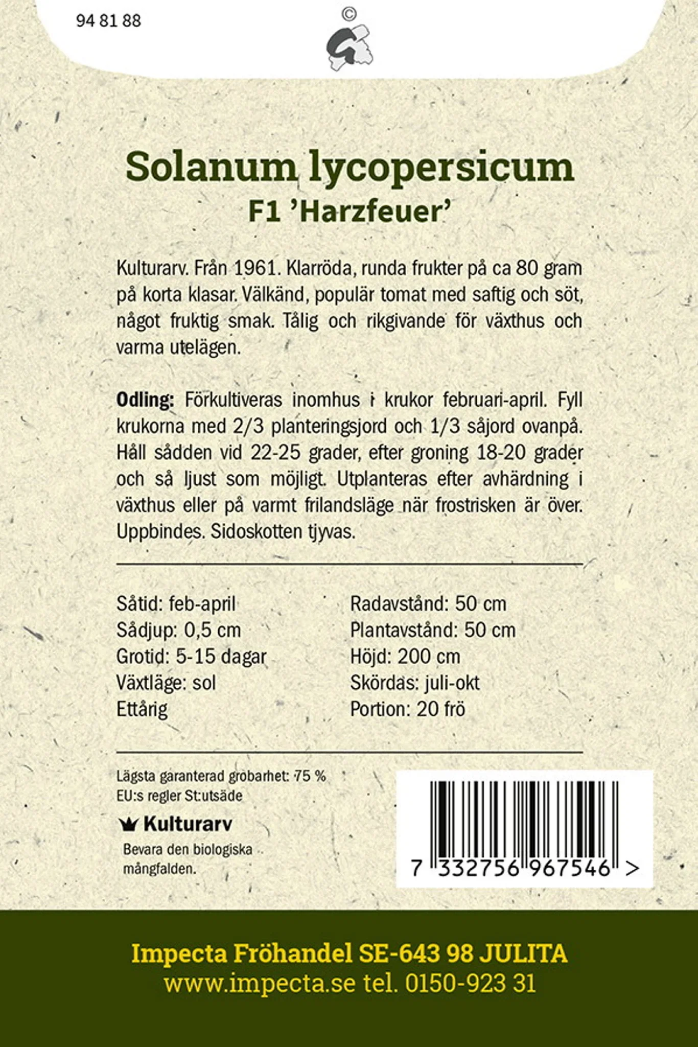 Tomat F1 'Harzfeuer'