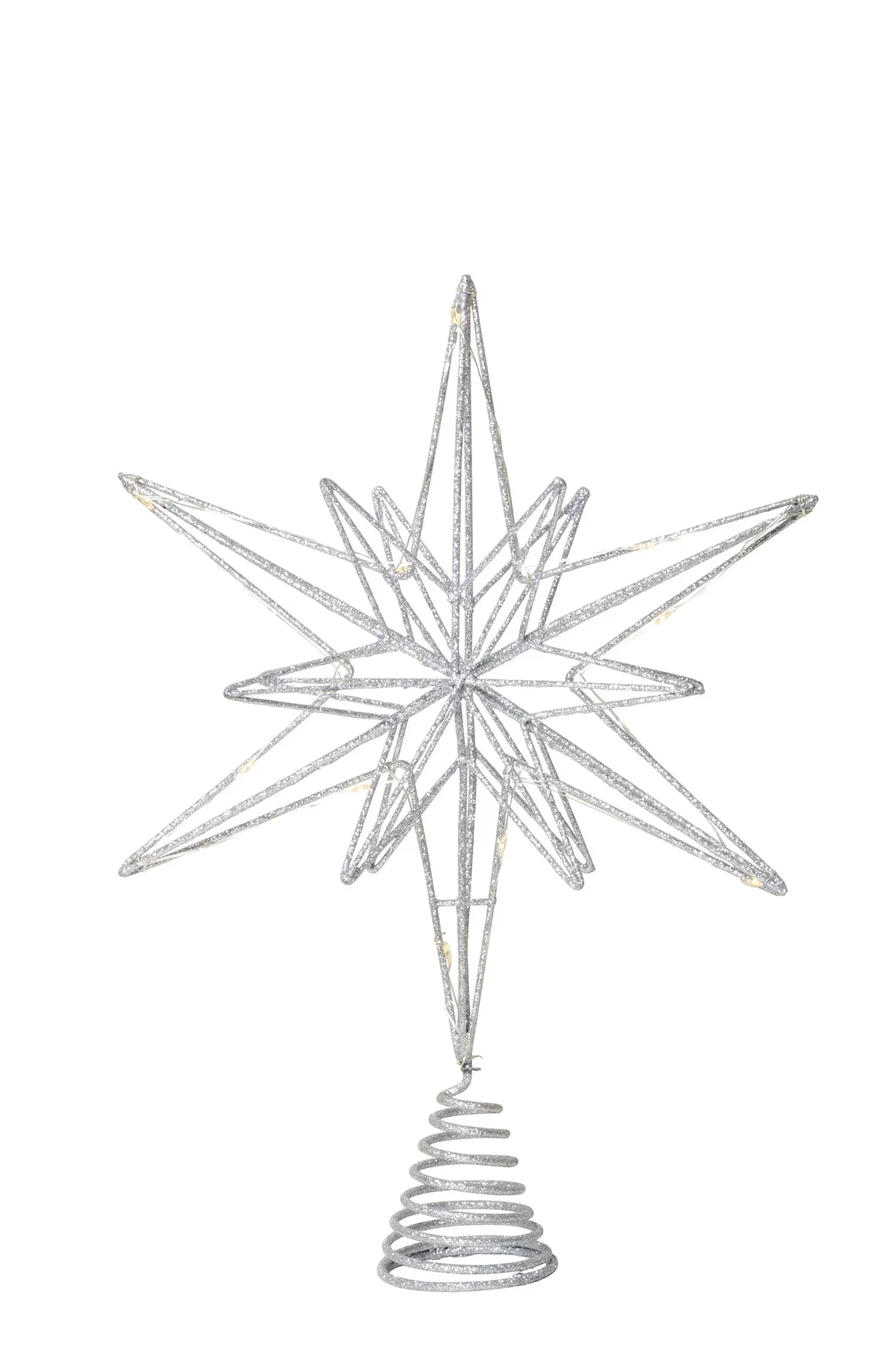 Toppstjärna glitter 10 LED