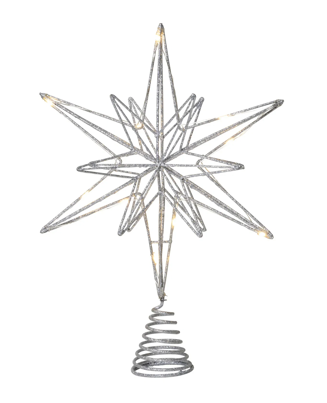 Toppstjärna glitter 10 LED