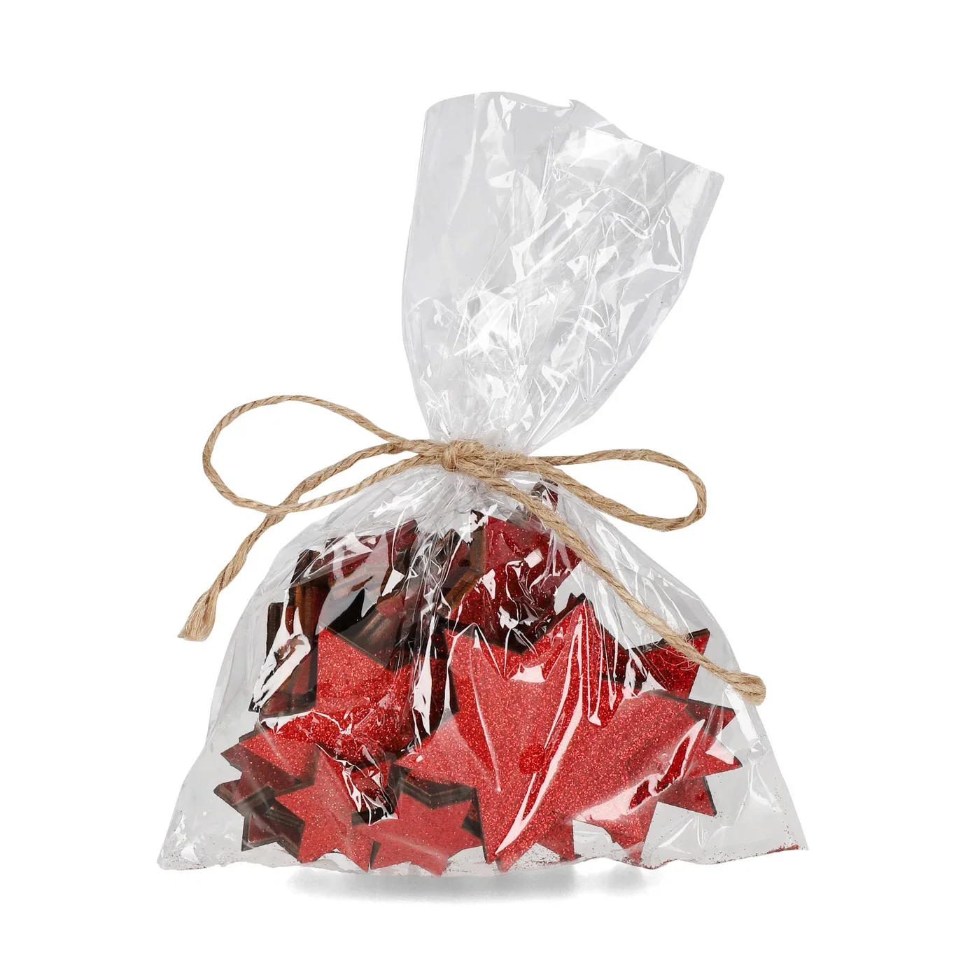 Dekorations stjärnor röda 24st