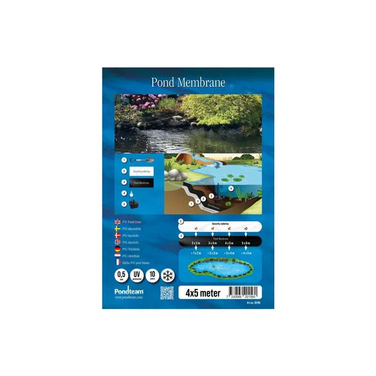 Dammduk i PVC 4 x 5 m