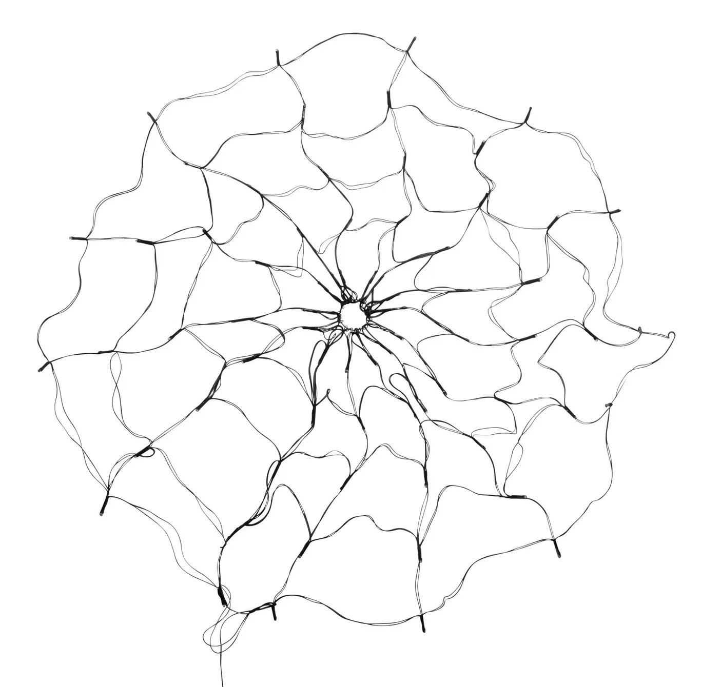 Halloweendekoration spindelnät med LED-ljus