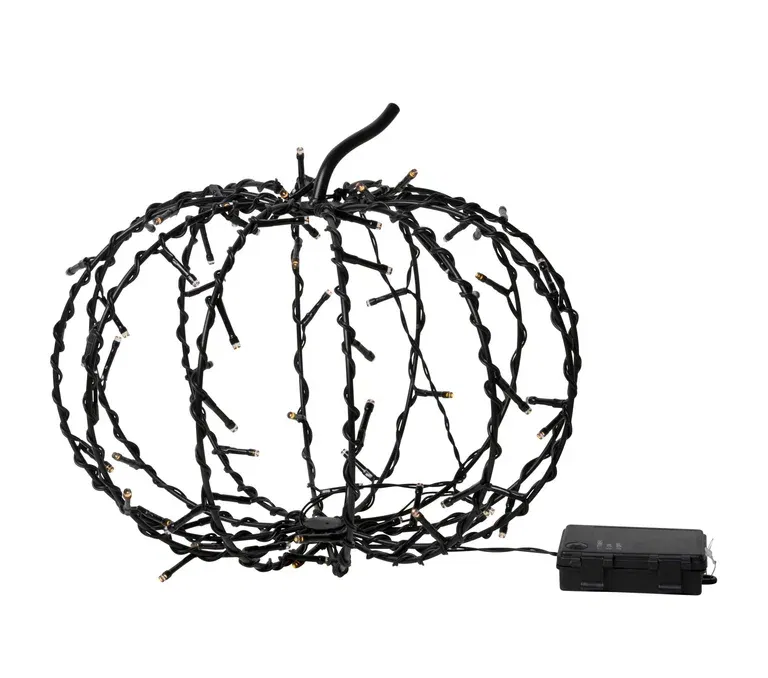 Halloweendekoration metallpumpa med LED-ljus