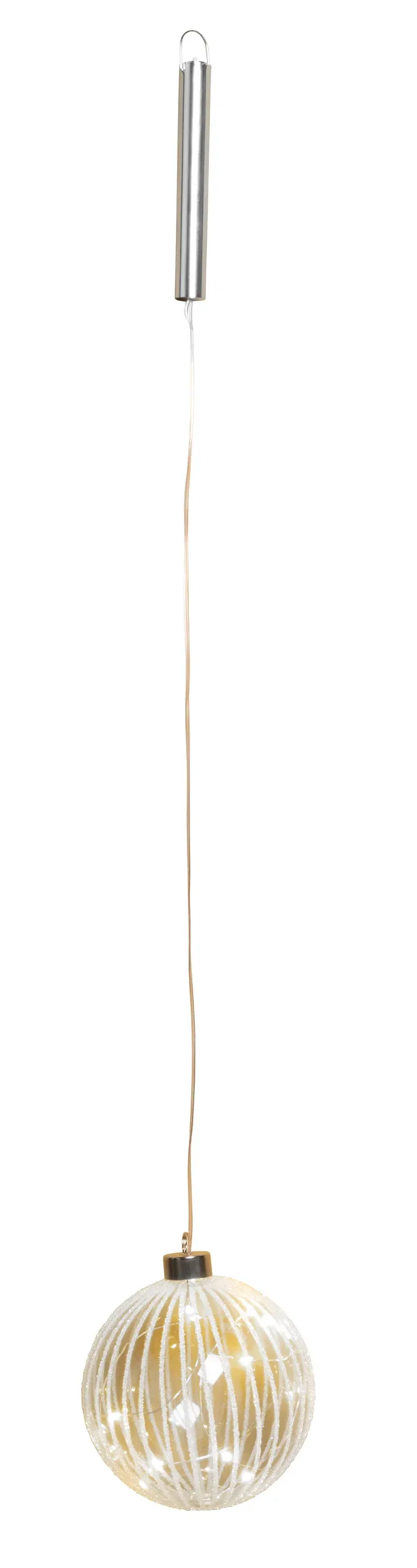 Glaskula med belysning