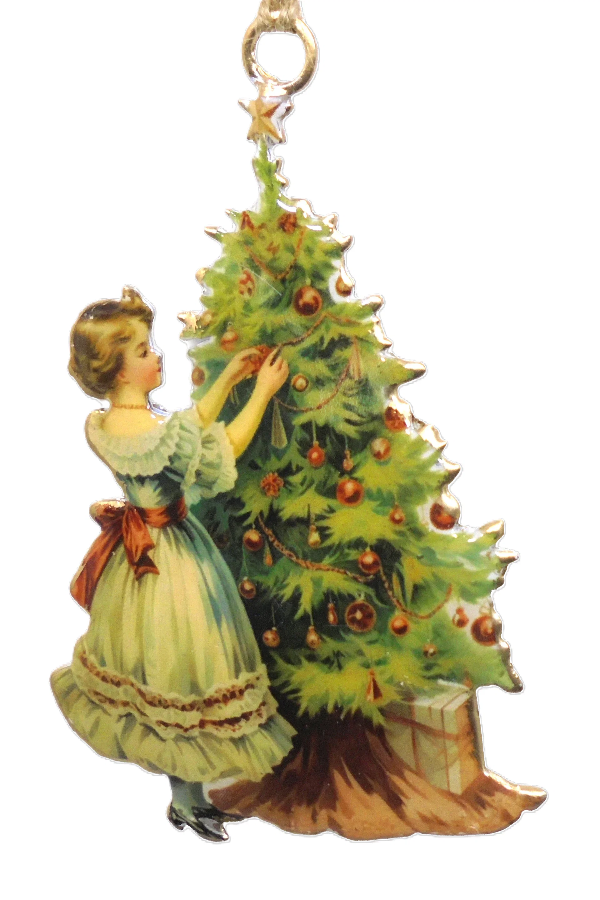 Julgransdekorationer ängel med träd