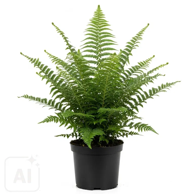 Athyrium niponicum 'Metallicum' ormbunke